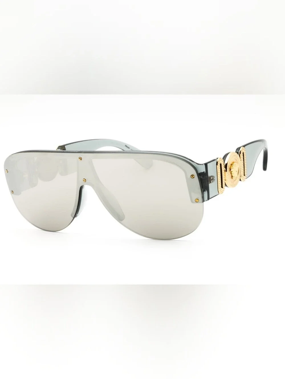 Versace 0VE4391, Transparent Grey/Light Grey Mirror Silver, Size 148X1X140